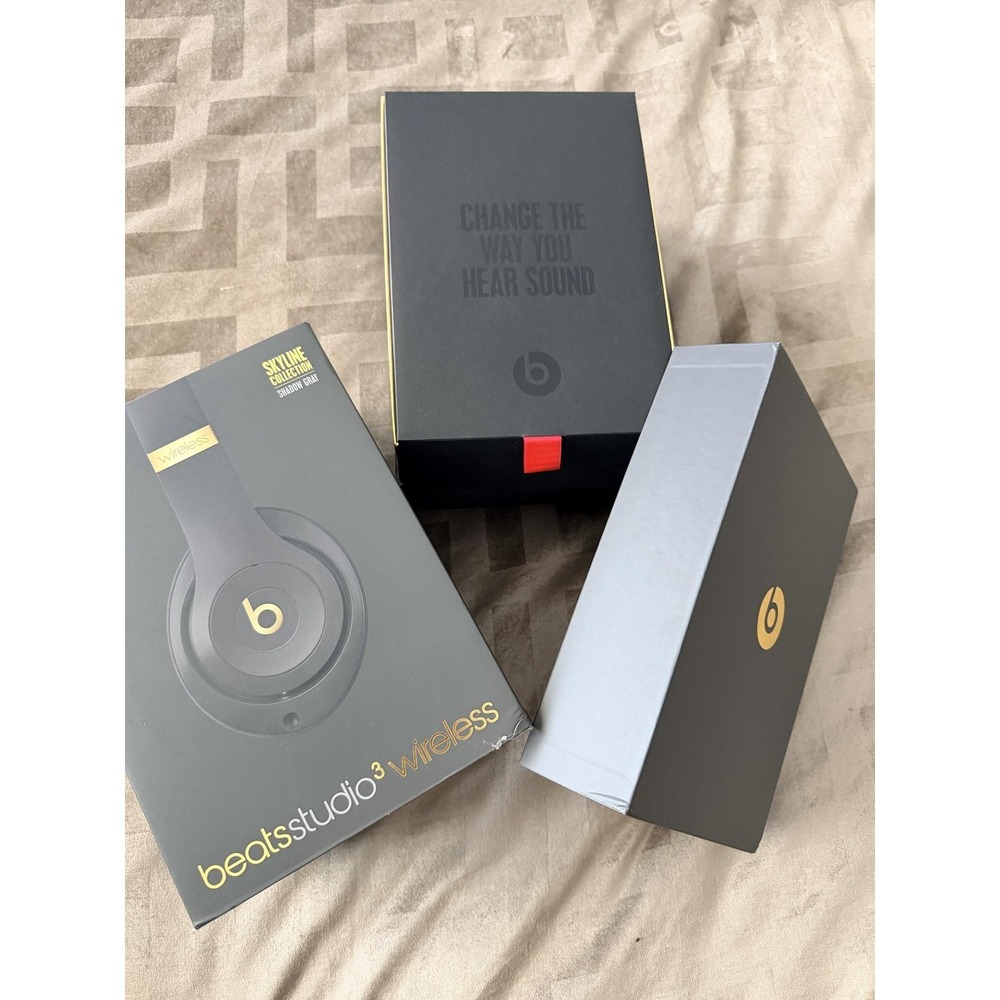 Beats By Dre Studio3 Wireless Skyline Shadow Gray EMPTY BOX ONLY Packaging